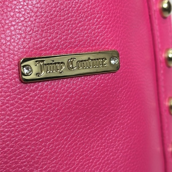 Juicy Couture tote bag hot pink with gold accents - Picture 2 of 14